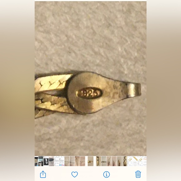 90’s 925 fmc tricolor 6.5in (approx) braided bracelet. Rose/white/yellow gold. - Picture 11 of 15